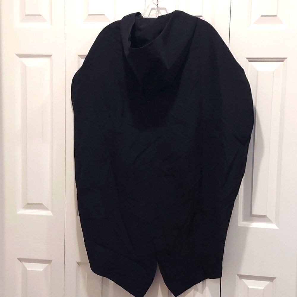 Gracia Black Sleeveless Vest Cape Jacket Removable Hood Sz Large - Picture 6 of 13
